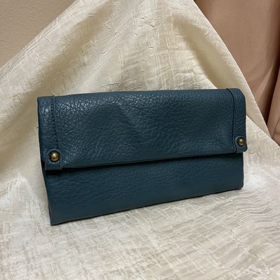 Soft blue leather wallet
