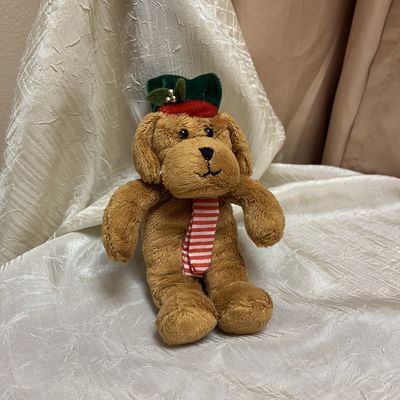Holiday dog plushie