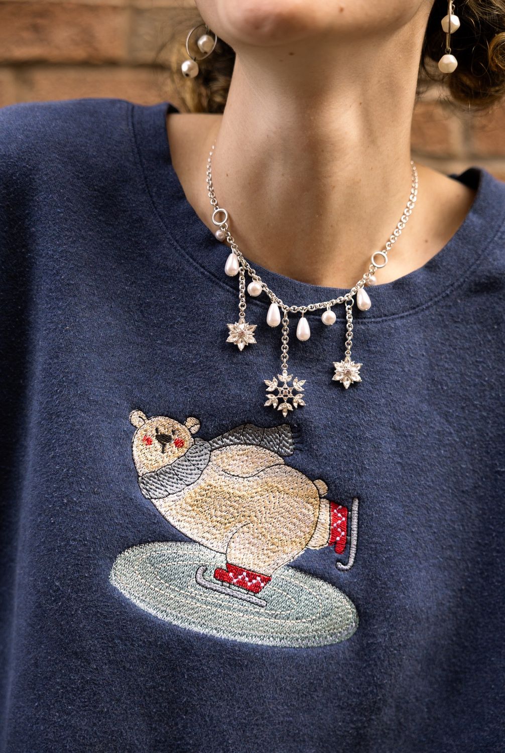 silver snowflake necklace