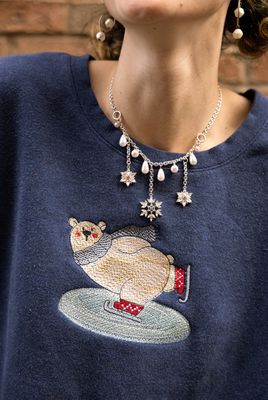 silver snowflake necklace