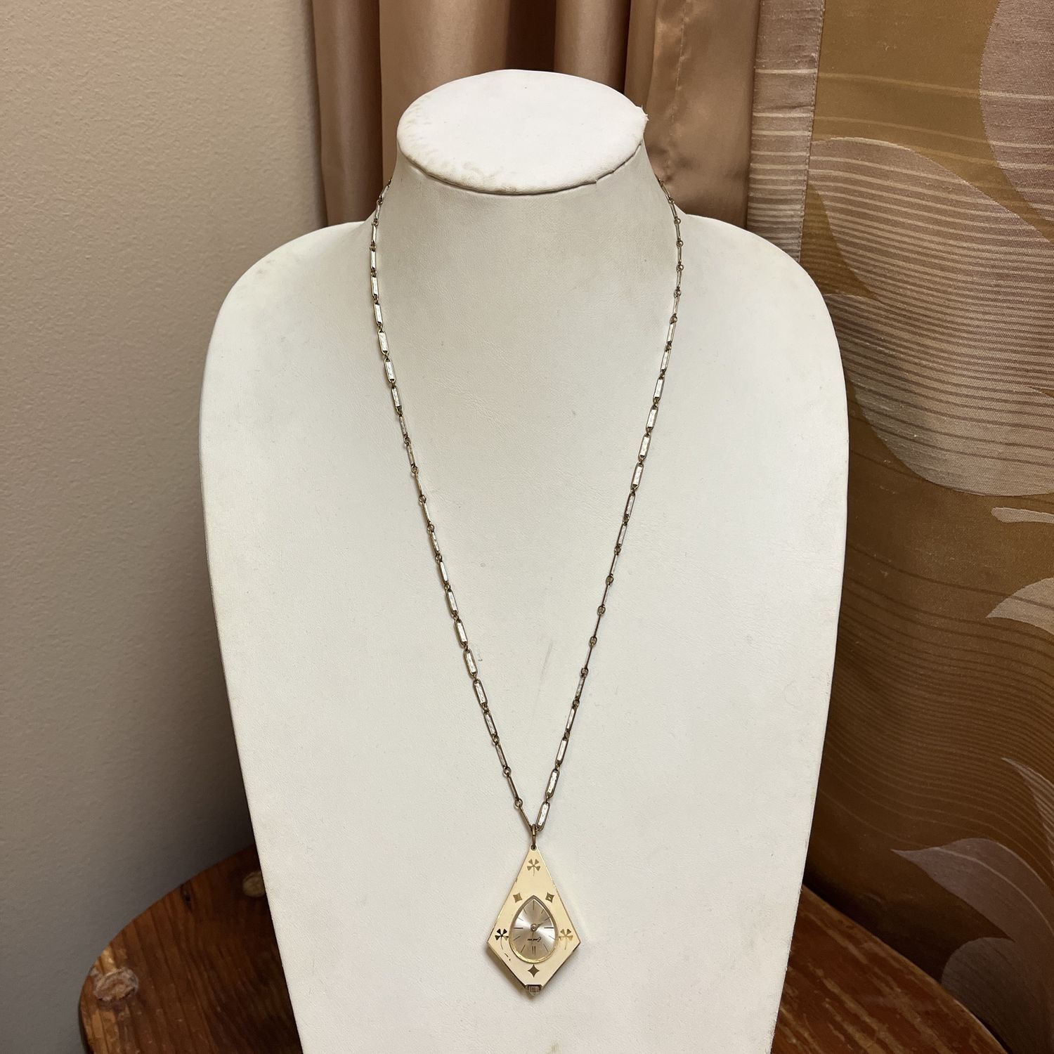 Long White Watch Necklace