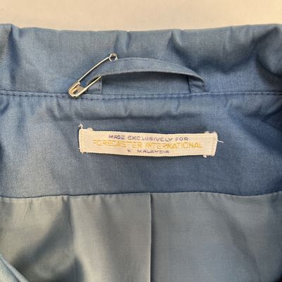 Blue trench coat