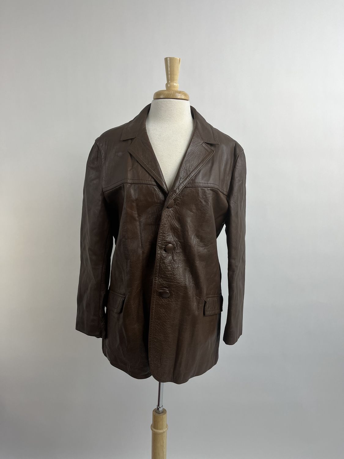 Brown Leather Blazer