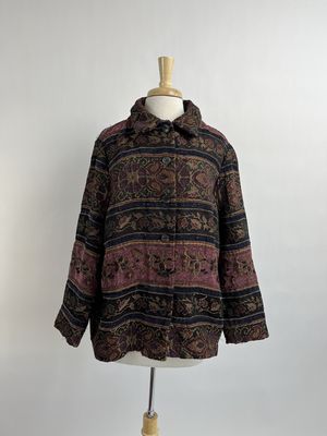 Maroon Tapestry Jacket