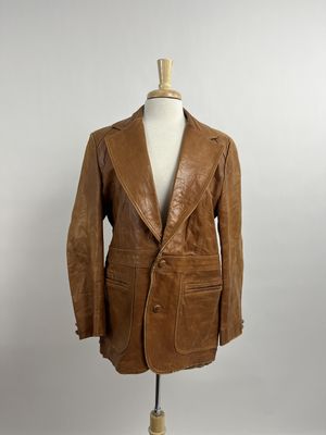 Tan Leather Blazer