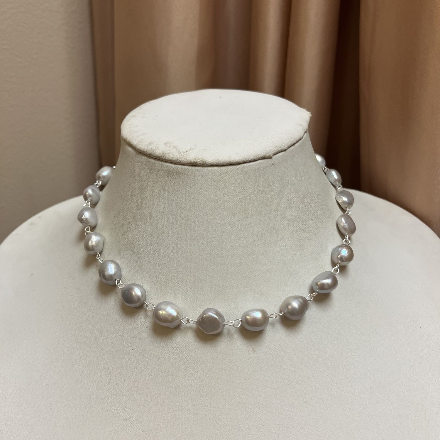 Deep Blue Pearl Necklace