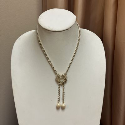 gold organic heart necklace