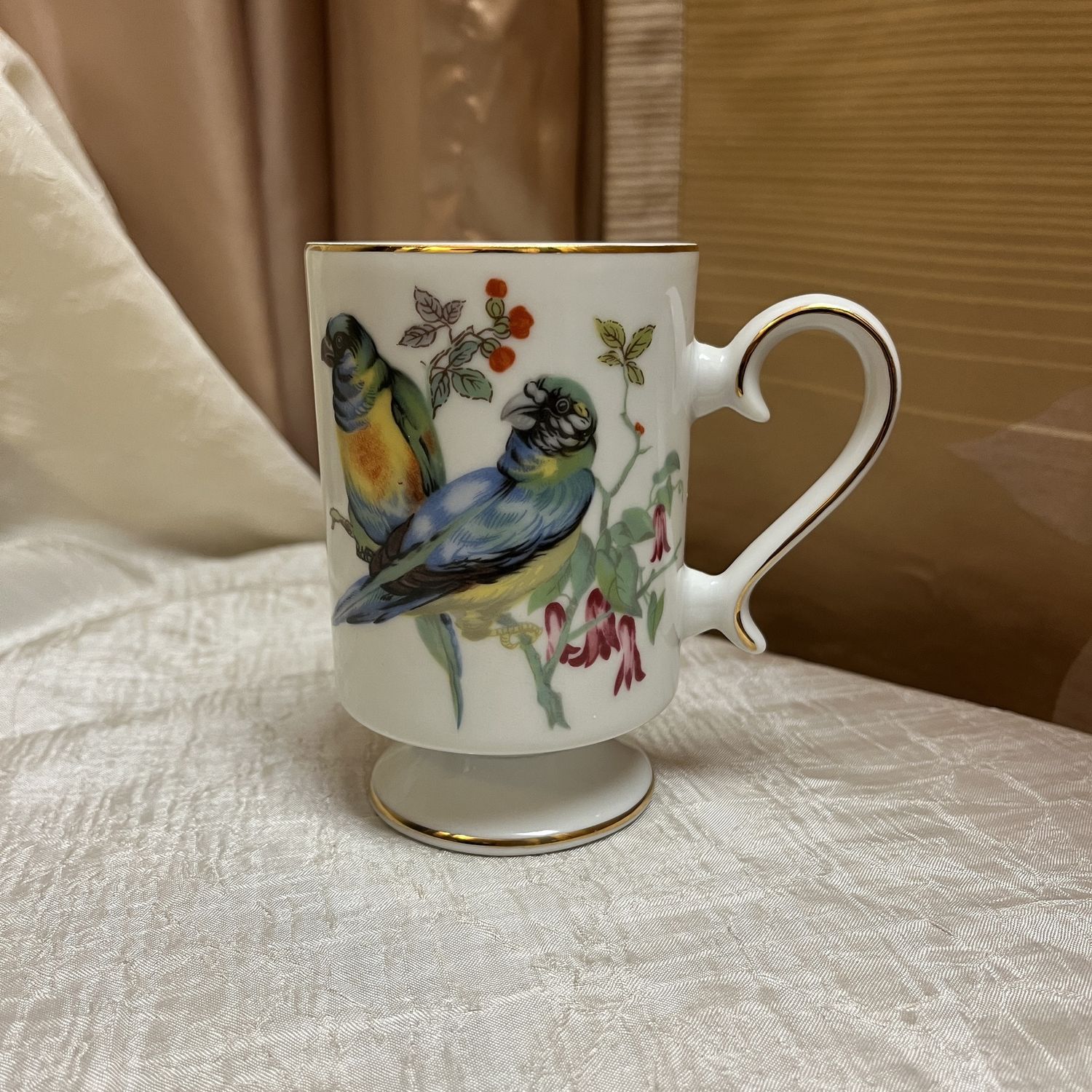 Porcelain Perched Birds Mug