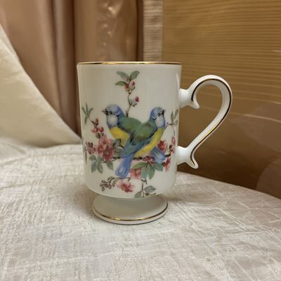 Porcelain Blue Bird Mug
