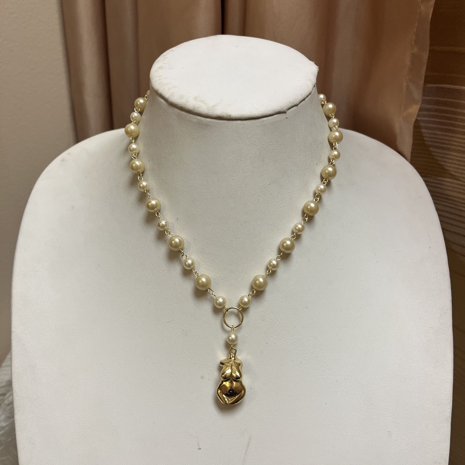 pearl boob necklace