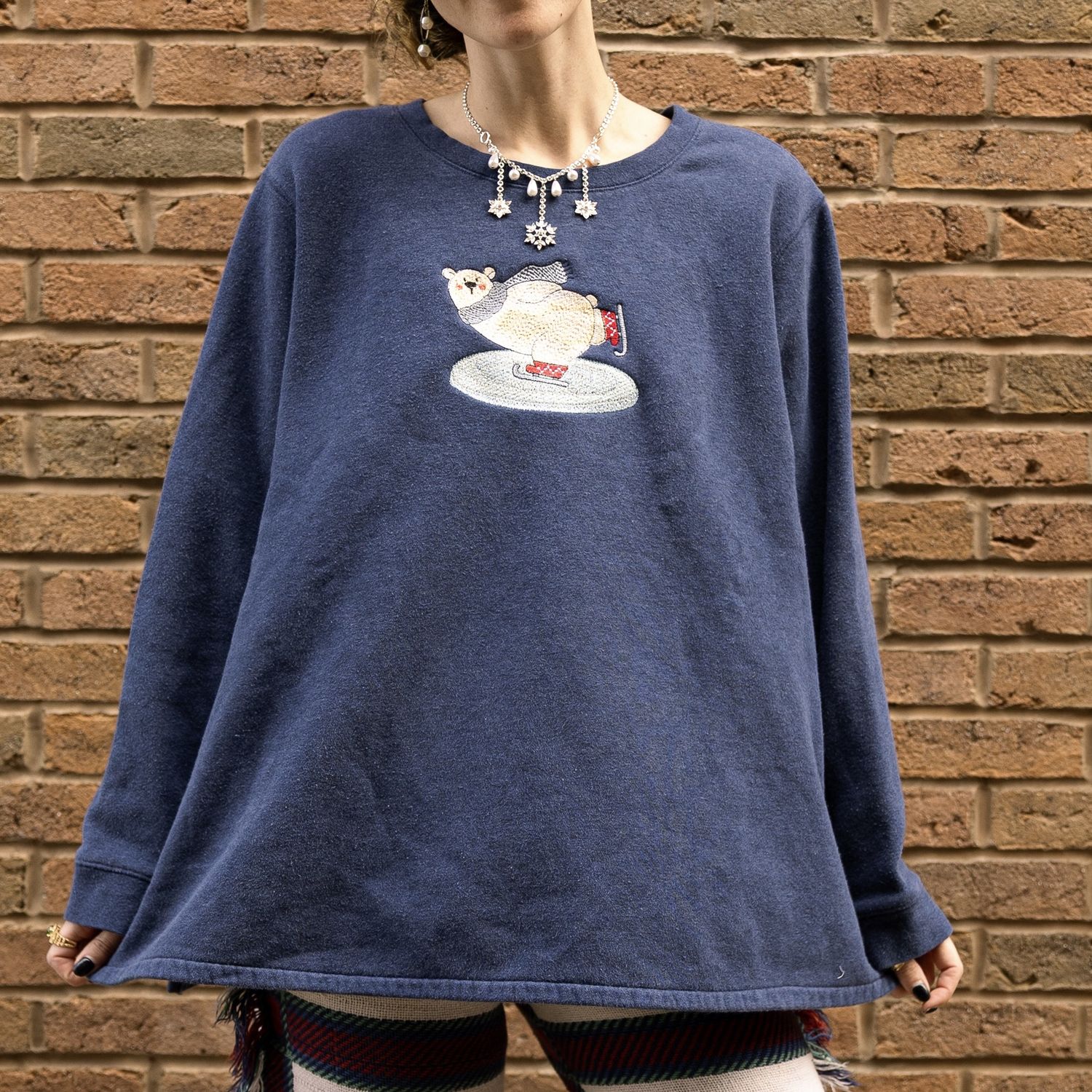 Polar Bear Embroidery, Style: Blue