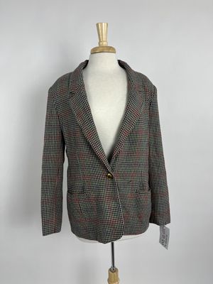 Red &amp; Green Herringbone Blazer