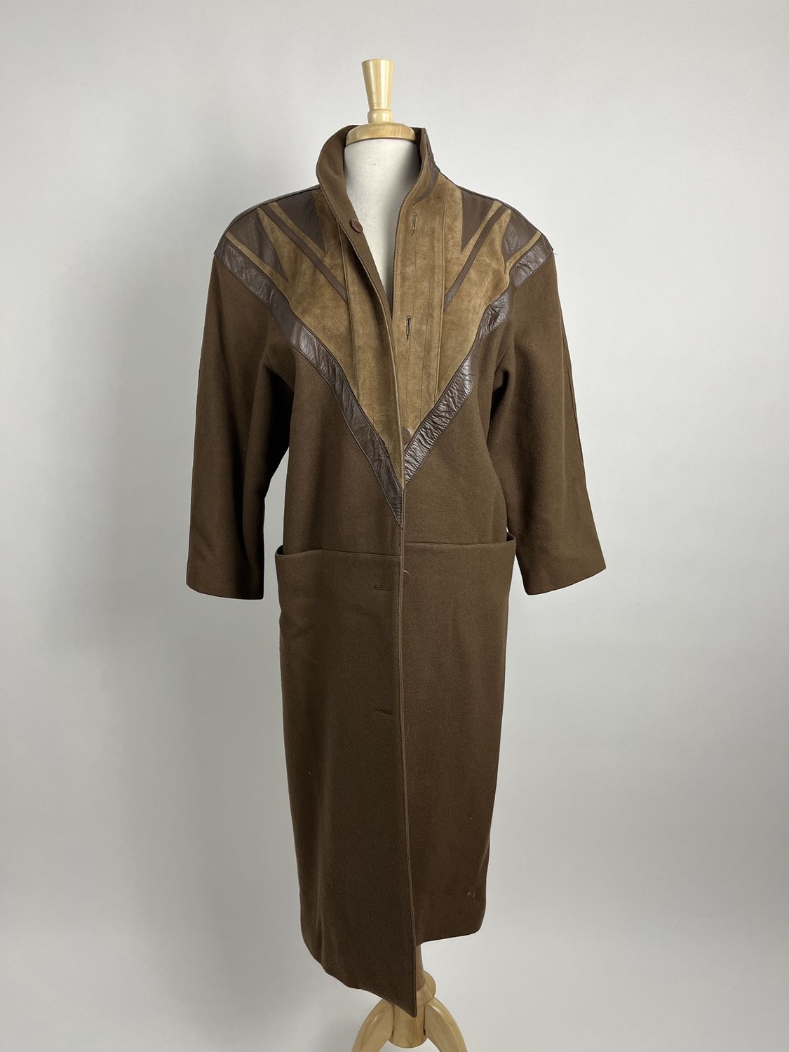 Brown Triangle trench coat