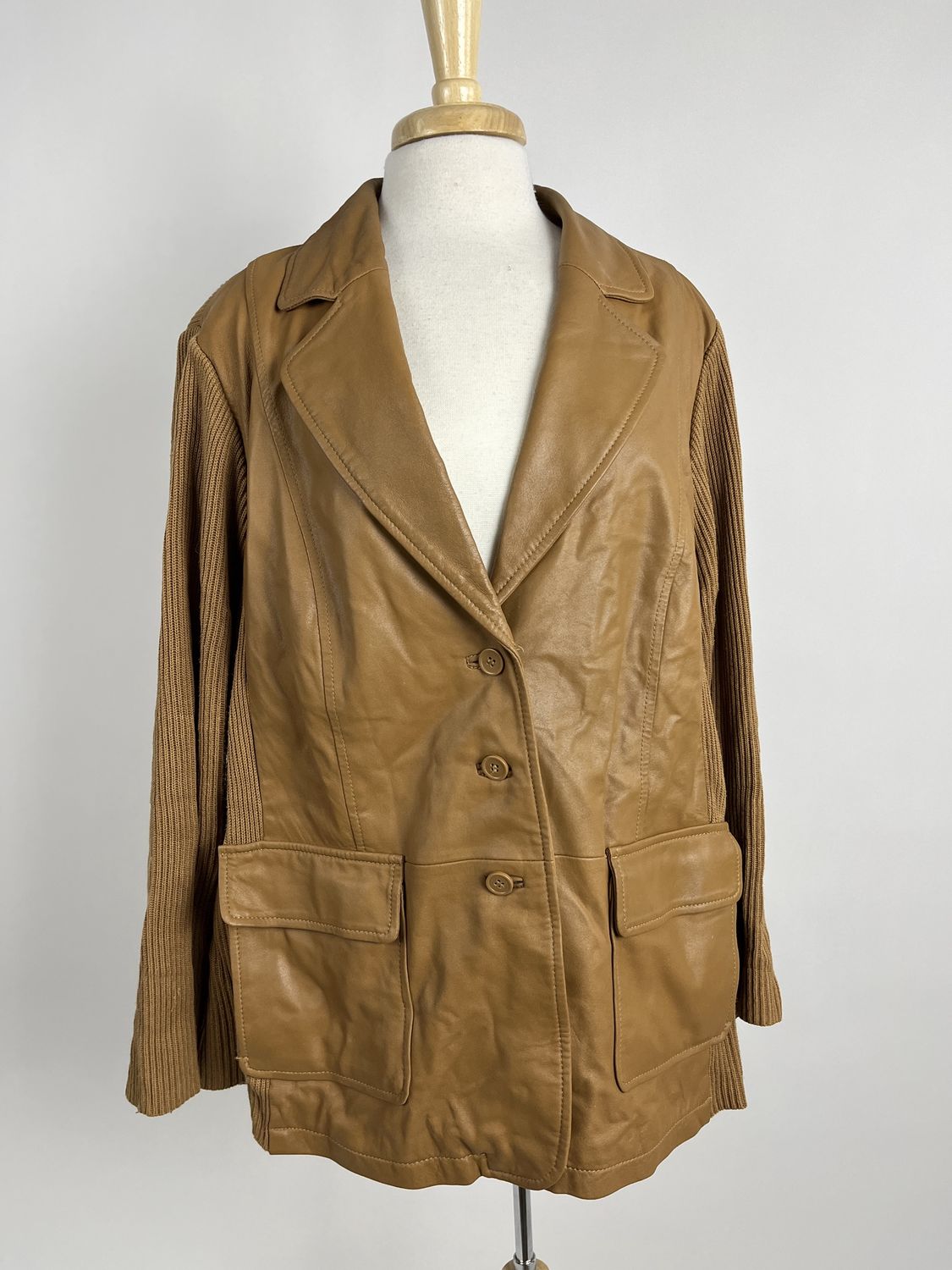 Ribbed Leather Jacket