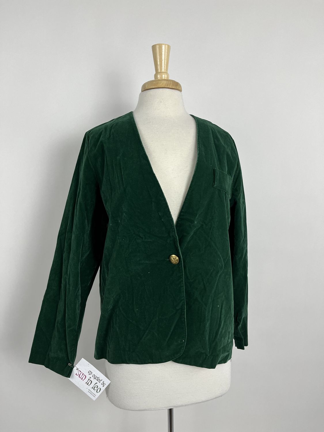 Green Velvet Blazer
