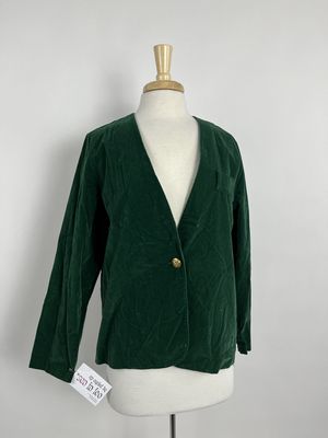 Green Velvet Blazer