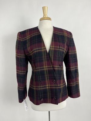 Red Plaid Blazer