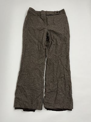 Brown Wide Leg Suit Pants