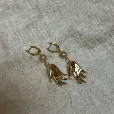 Pearl Hand Earrings