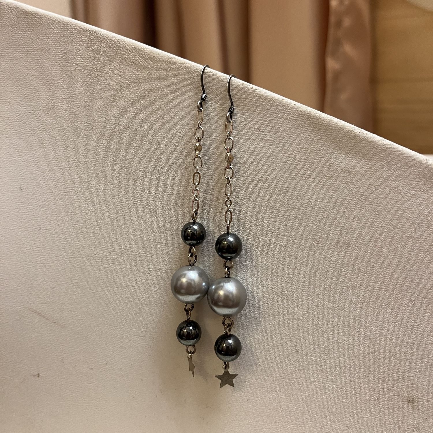 Dark star earrings