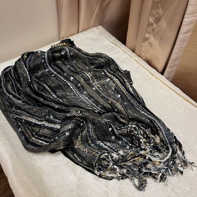 y2k sparkle scarf