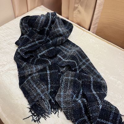Navy Plaid scarf