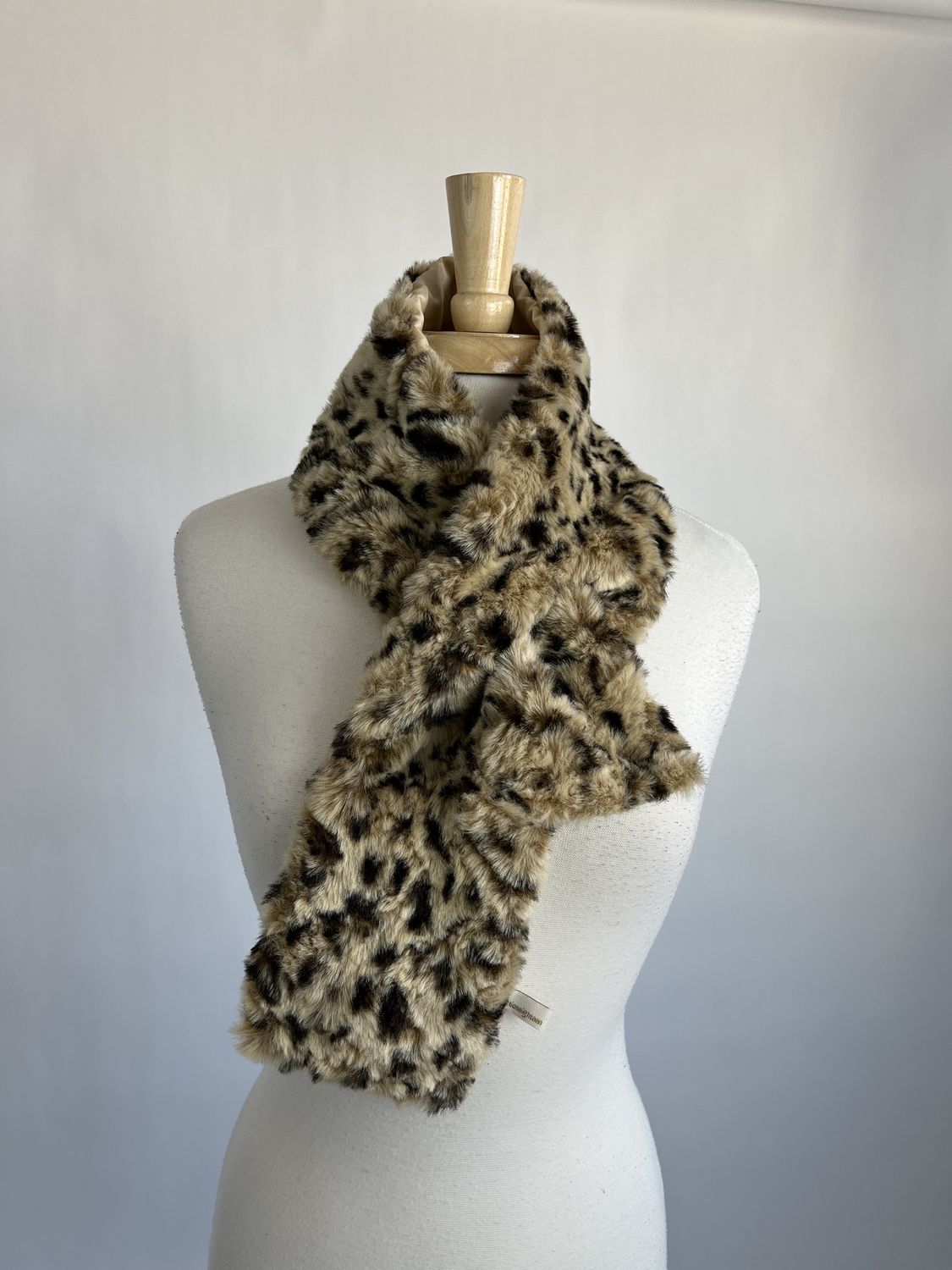 Leopard fur scarf