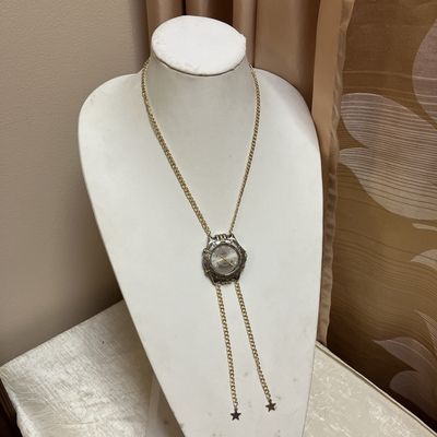 Two Toned industrial watch necklace