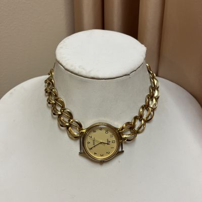 Antique gold watch neckalce