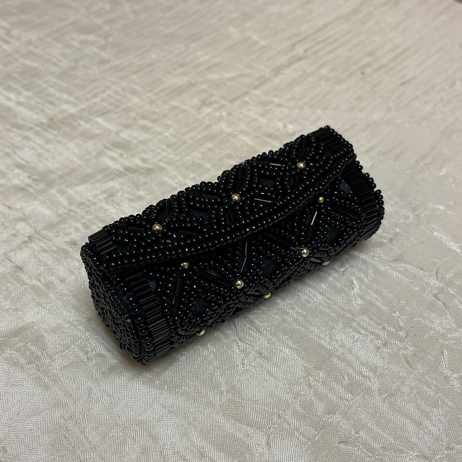 Bedazzled Black Lipstick Case