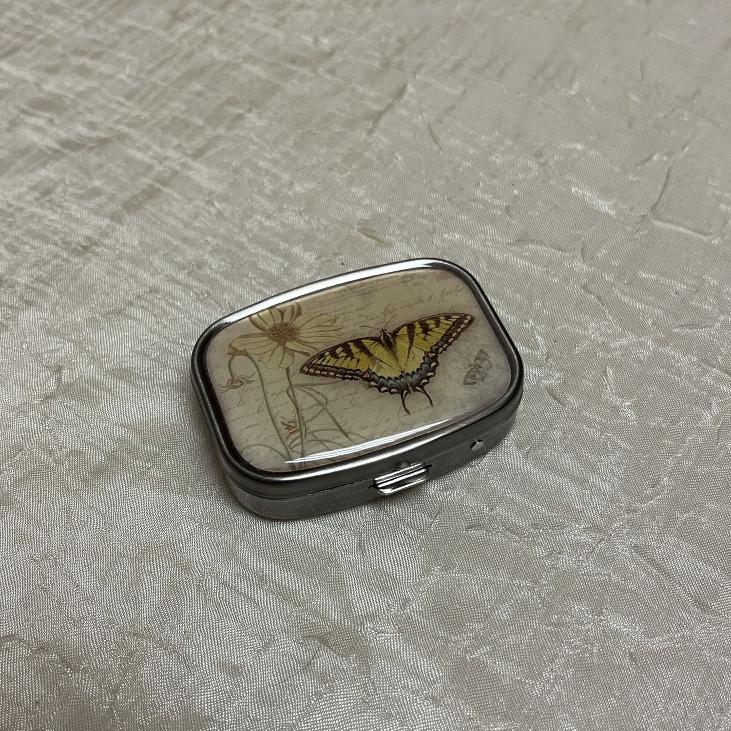 Vintage Butterfly Pill box