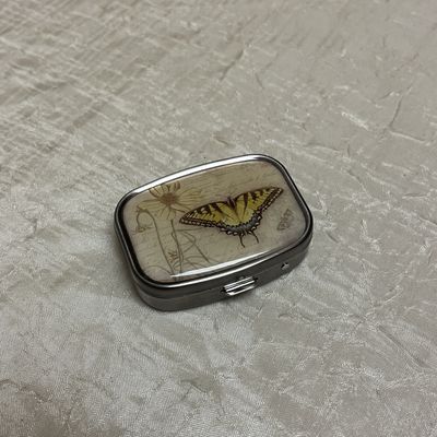 Vintage Butterfly Pill box