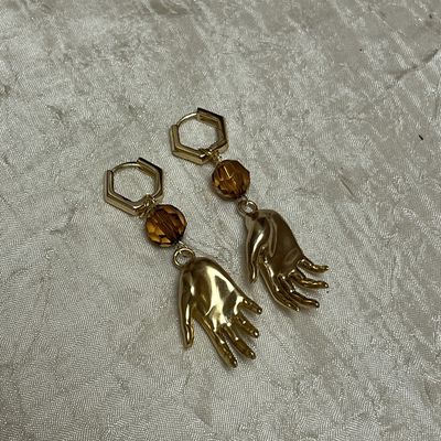 Bronze Hand earrings