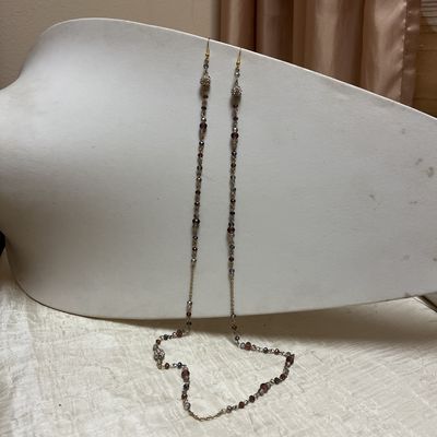 Burgundy statement connector earrings