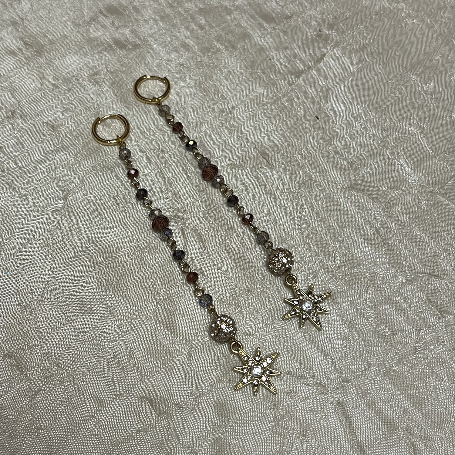 Burgundy Star earrings