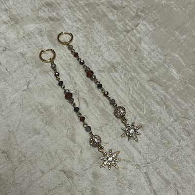 Burgundy Star earrings