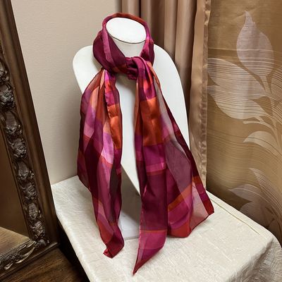Pink Plaid Scarf