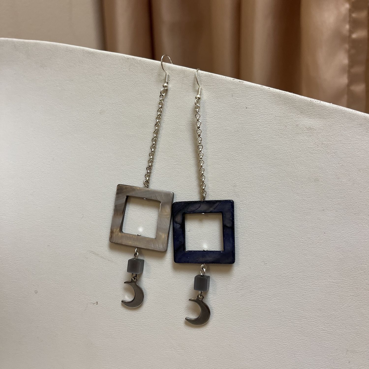Square Moon Earrings