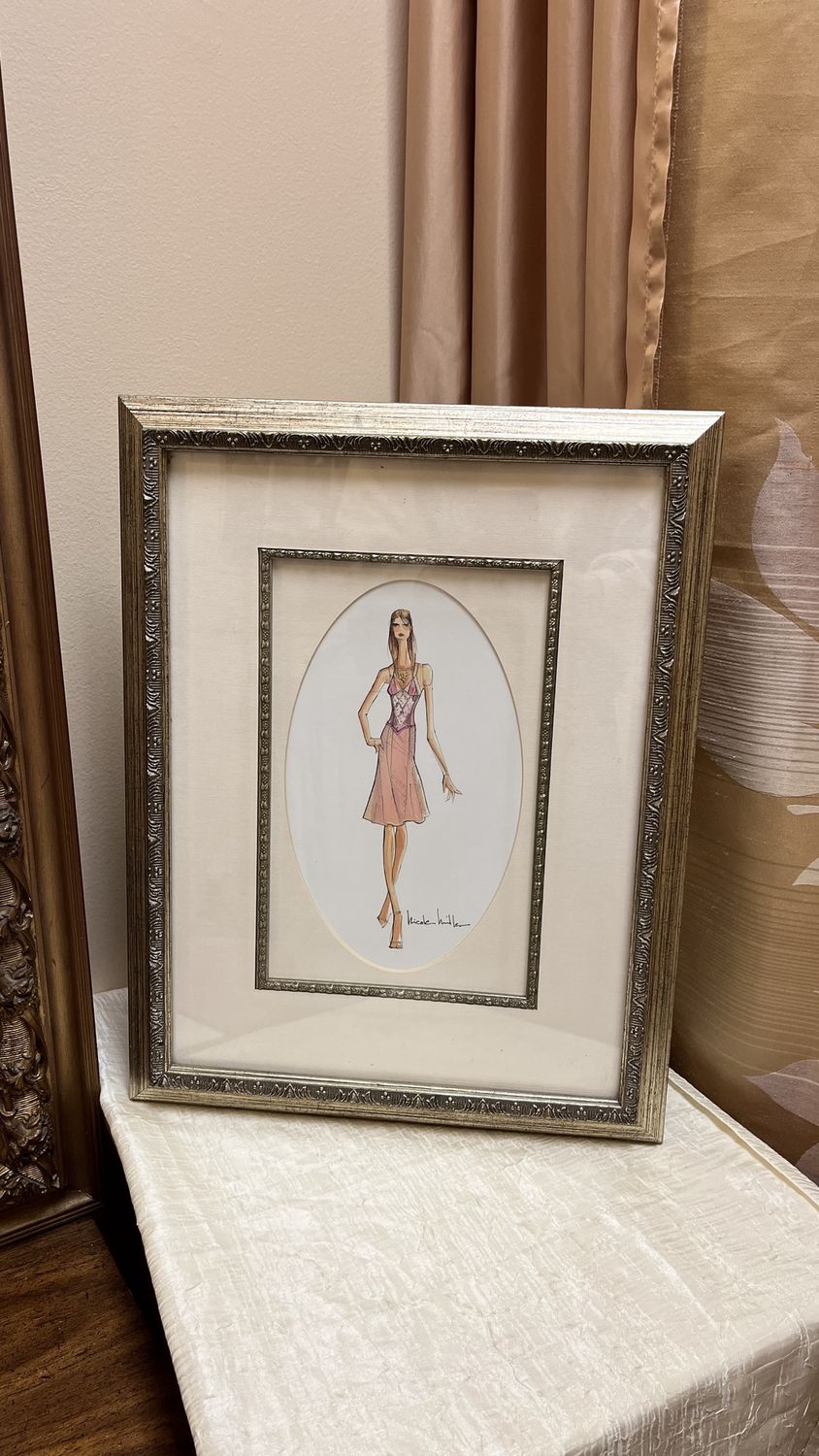 Nicole Miller Fashion Print, Colour: Pink