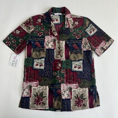 Maroon Patchwork Styled Top