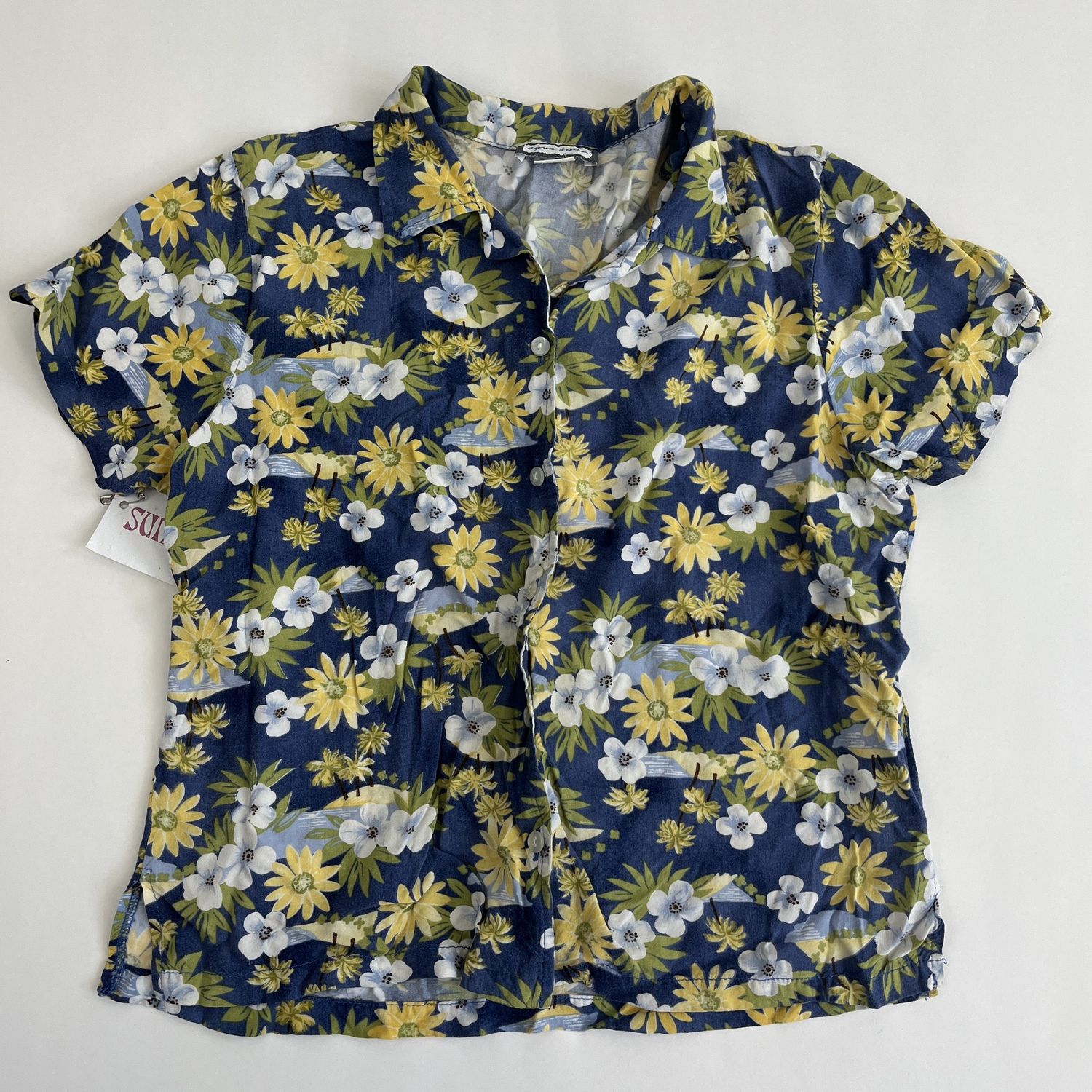 Blue Hawaiian Blouse