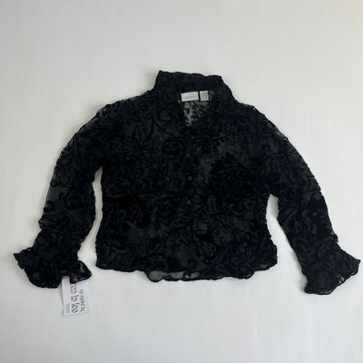 Sheer Black Velvet Top