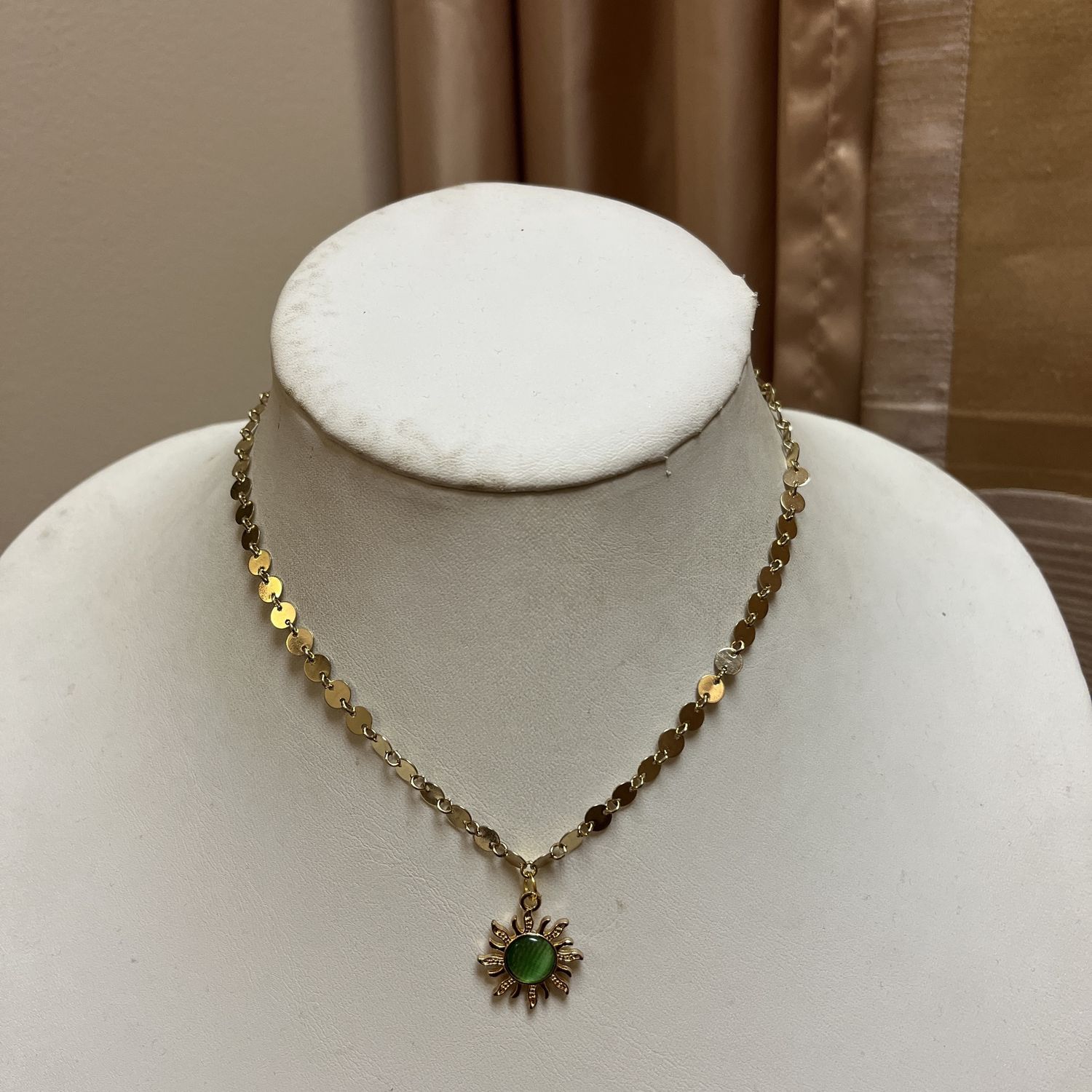 Green Sun Necklace
