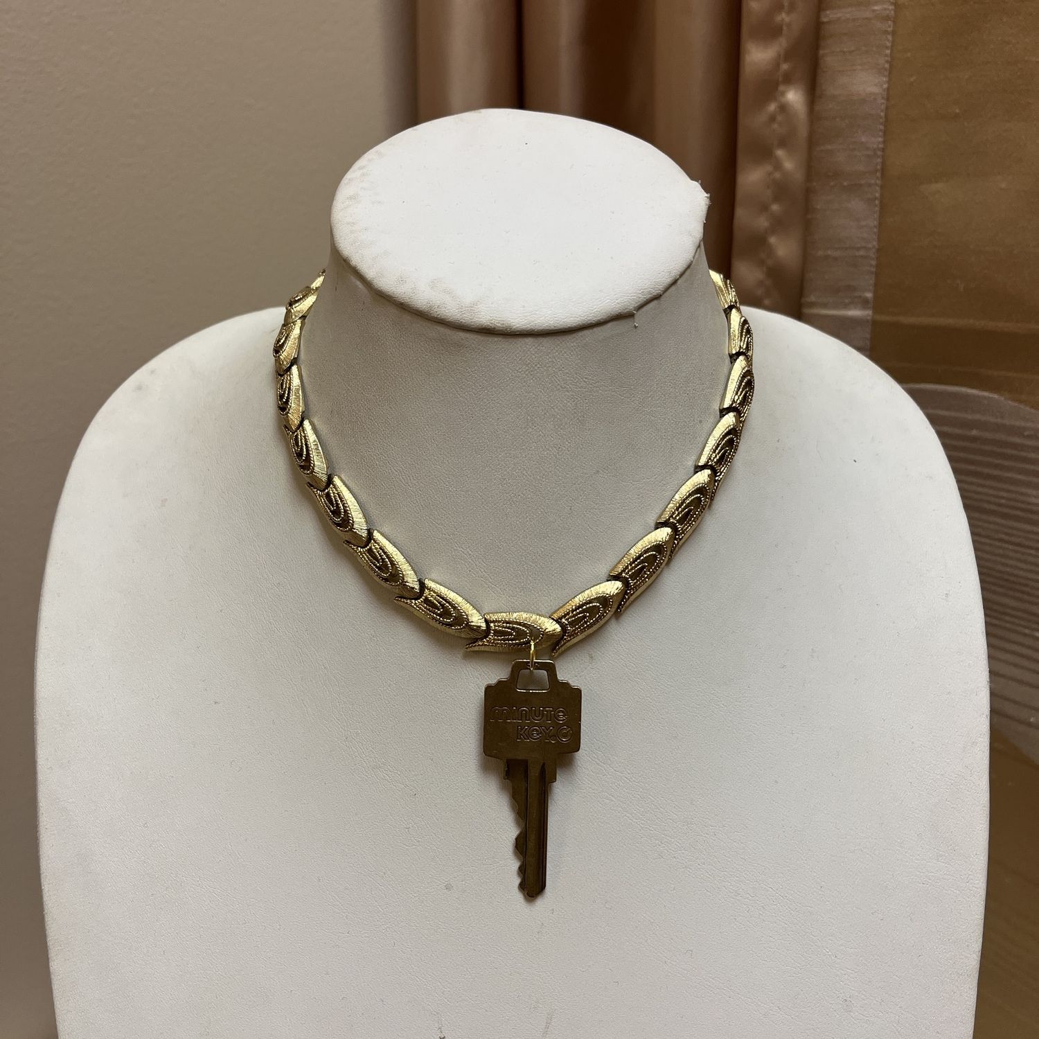 Antique Gold Key Necklace