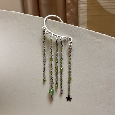 Pink and Green Ear Cuff