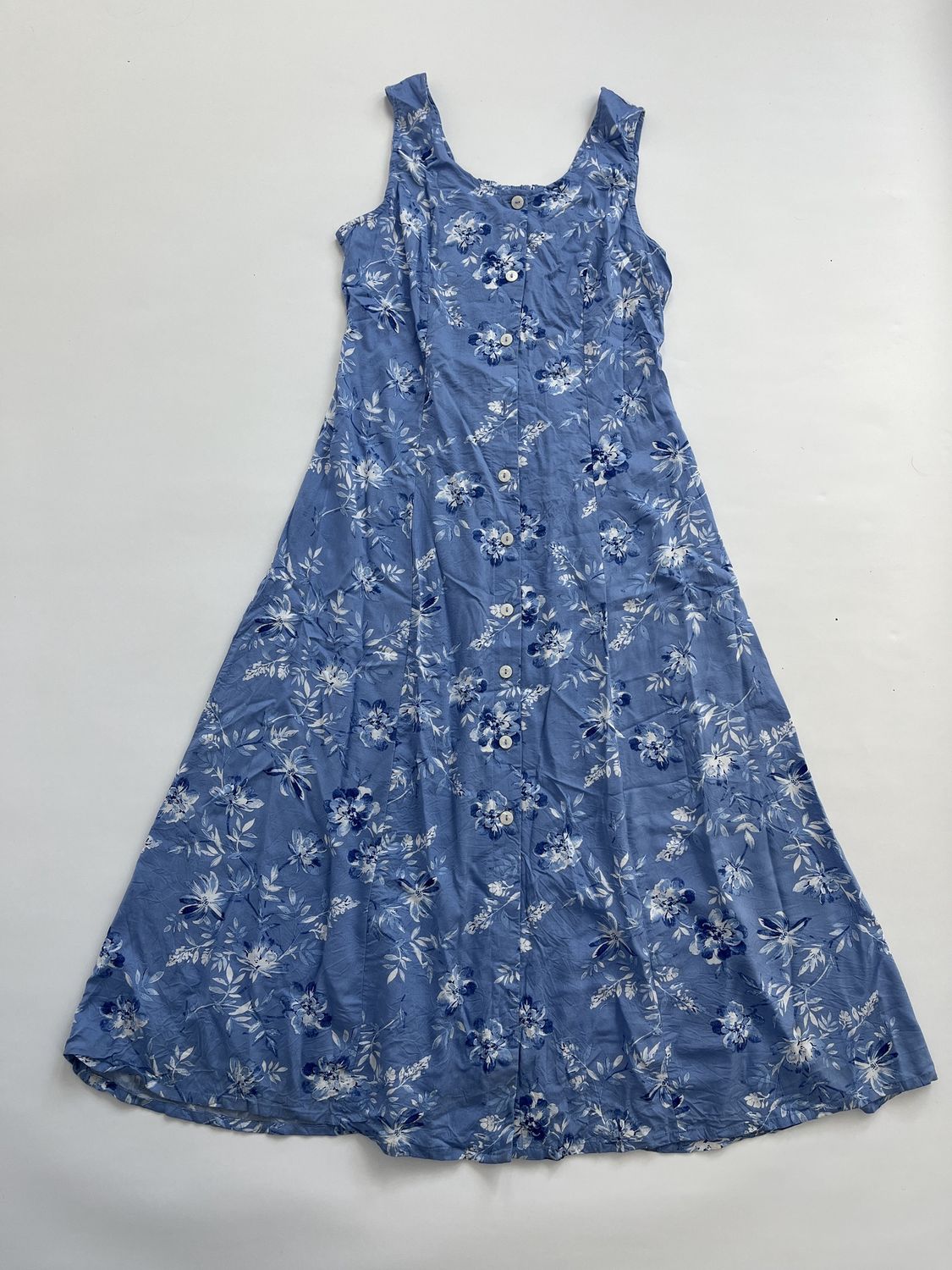 Summer Blue Button Dress