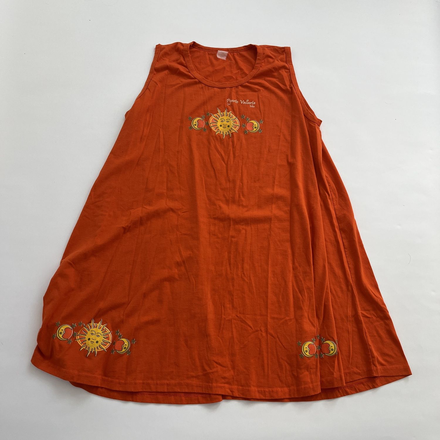 Orange Sun &amp; Moon Dress
