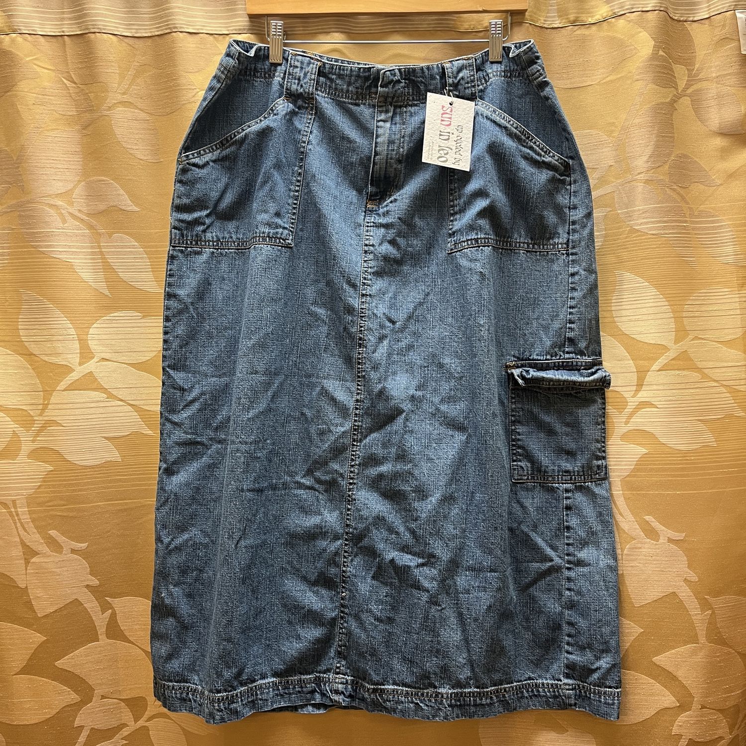 Denim Cargo Skirt