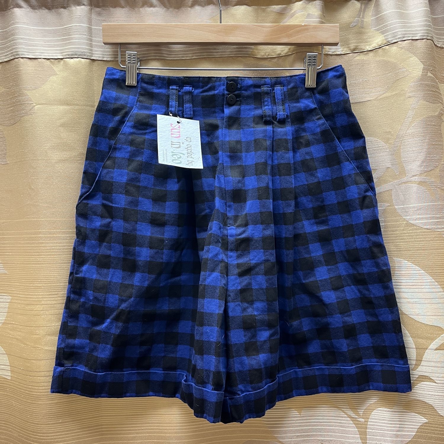 Black &amp; Blue checker Shorts