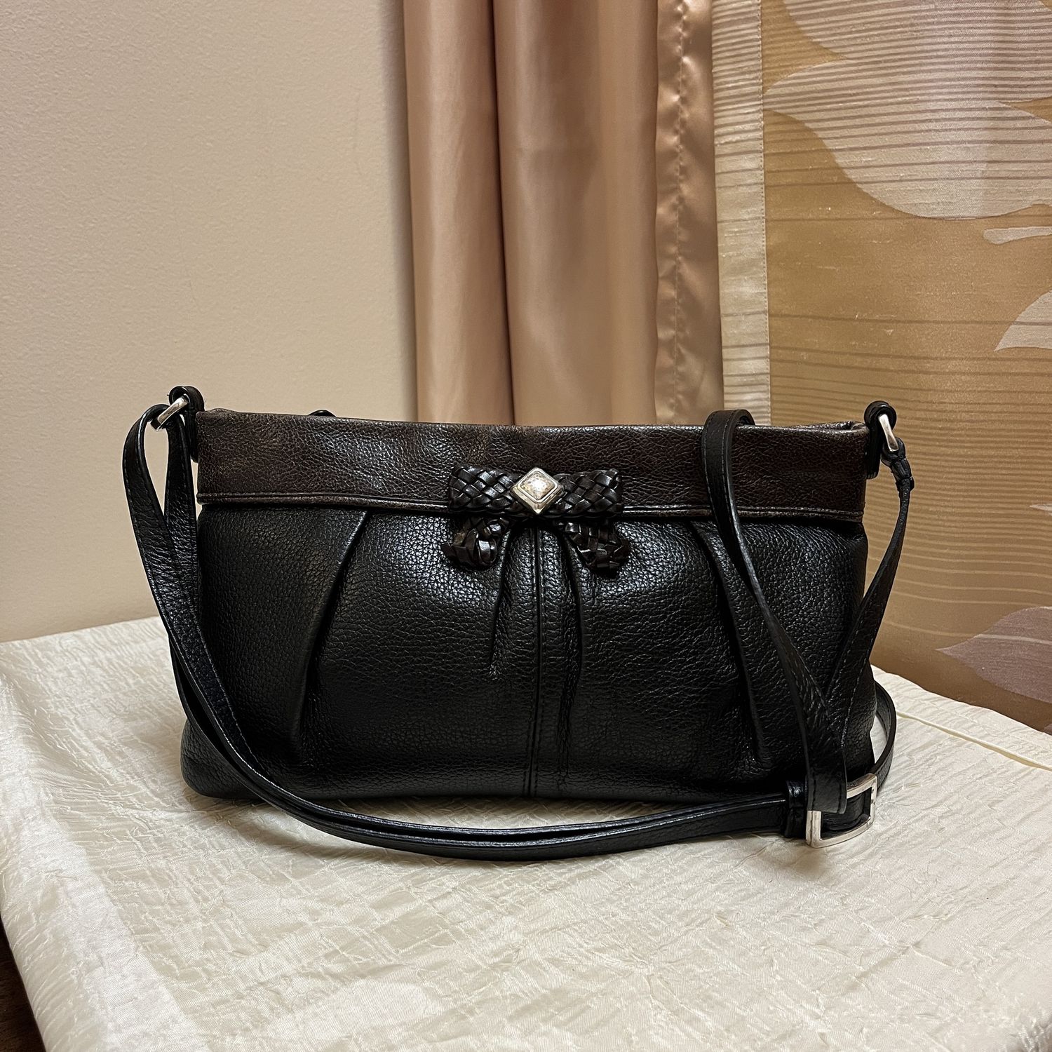 Black and Brown Bow Bag
